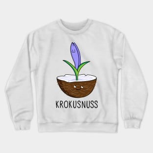 Funny crocus with coconut Crewneck Sweatshirt